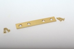 3'' Flat Mending Plate - solid brass